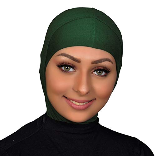 AL AMIRA Women's Ninja Cotton Hijab Underscarf One Piece - color: Green