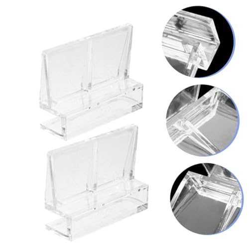 LIOOBO 6pcs Aquarium Lid Clips for Glass Covers Durable Acrylic Fish Tank Support Holders Rimless Aquarium Lid Protector Clips Elegant Design for Secure Fit