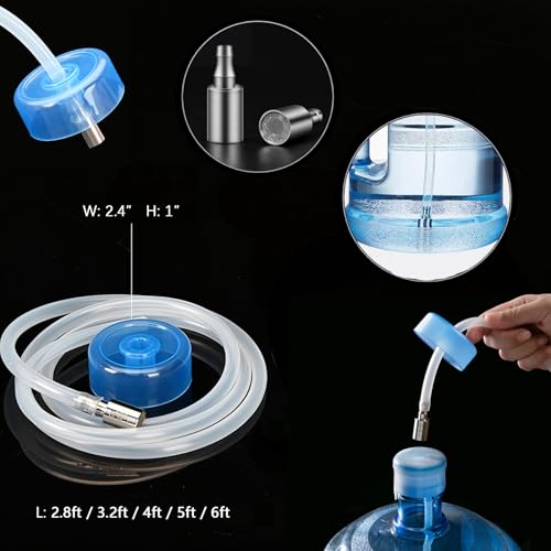 Silicone Water Pump Hose and Weight Block Set for 5 Gallon water jug pump | Food grade Tube Replacement for Drinking Water Pump and Desktop Water Dispenser Hose, Fits most USB 5 gallon water jug pumps - size: 3.2 ft