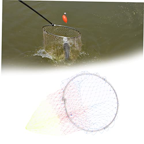 Abaodam Fish Net Bag Accessories Mesh Collapsible Fishing Net Replacement Fishing Net Pole Foldable Fishing Trap - color: Multi