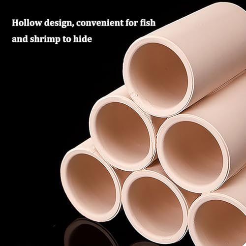 Aquarium Cave Ceramic Shelters - Shrimp and Small Fish Habitat, Breeding Tube, Hiding cave,Aquarium Decorative 3/6/Single Holes,3 Way Pipe - color: 3 Way Pipe