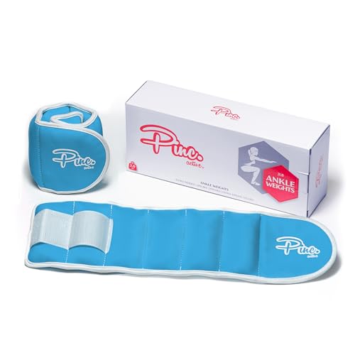 Ankle Weights Set - 0.5lb, 1lb, 2lbs, 3lbs, 4lbs, 5lbs, 8lbs and Adjustable Sets - for Women, Men and Kids - color: Baby blue, style: Adjustable 1-5lbs