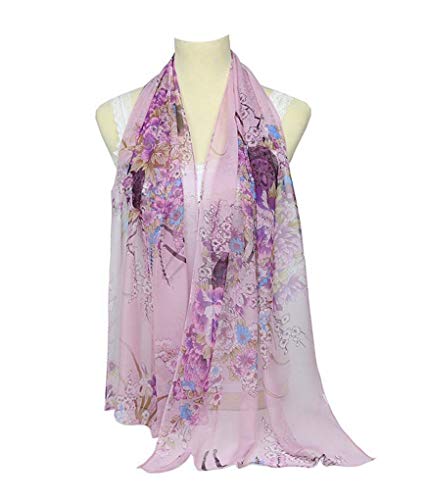 Acotavie Scarfs for Women Lightweight Fashion Scarves Print Floral Pattern Scarf Shawl Wraps - color: A07