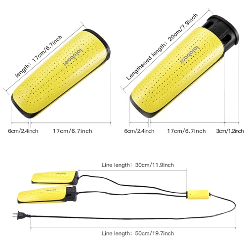 Portable Footwear Shoe Dryers Machine with Auto Temperature Control for Rainy Seasons Winter Travel, Extendable Boot Warmer Fireproof Drying for Shoes, Gloves, Socks