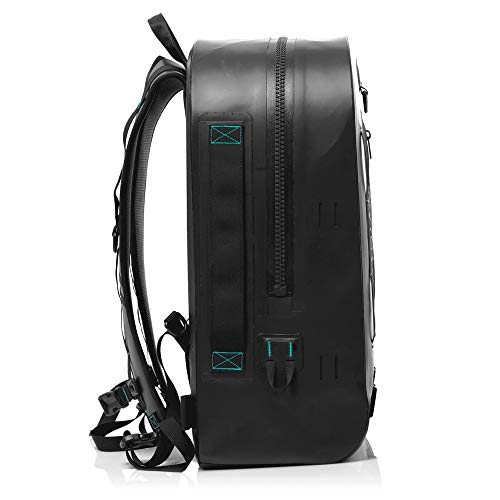 BOTE Highwater Backpack Waterproof Outdoor Zipper Dry Bag 28 Liter Capacity Molle Straps Fully Submersible Watersports Kayaking Fishing Hunting Boating | 100% waterproof 28L backpack with submersible gear protection - color: Black
