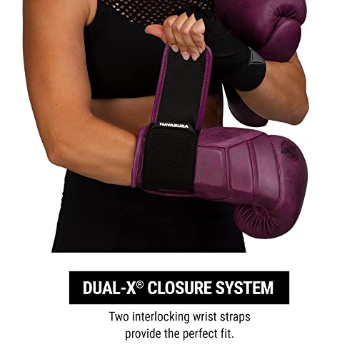 Hayabusa T3 LX Leather Boxing Gloves | Leather Boxing Gloves, Training Gloves Men and Women, Sparring Gloves, Heavy Bag Gloves, 16oz Boxing Gloves, Muay Thai Gloves - color: Wine, size: 12oz