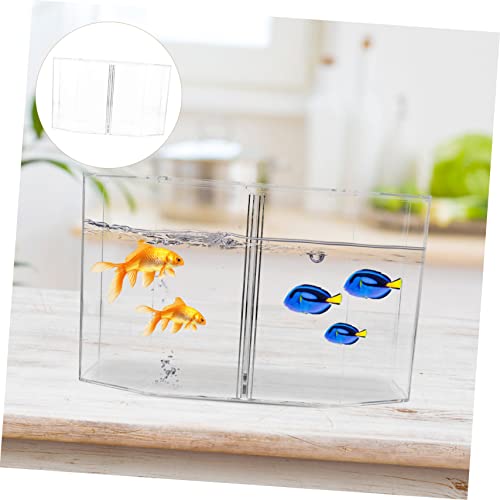 Dual Chamber Fish Isolation Box for Aquariums Transparent Breeding Tank Cover Safe Material for Betta Shrimp for Isolation Observation Fish Breeding Tool