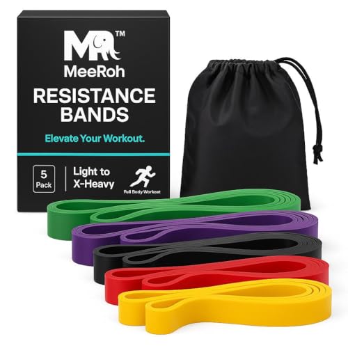 MeeRoh Pull Up Assist Band β Heavy Duty Resistance Band for Pull Ups β Premium Calisthenics Equipment for Home Gym β Assisted Pull Up Bands for Strength Training, Mobility & Pullup Bar Doorway Use