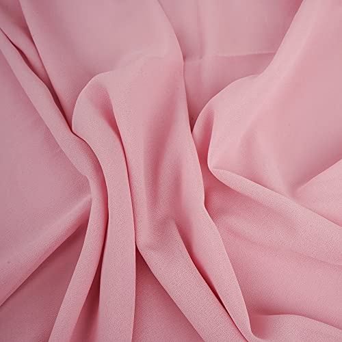 YOUR SMILE for Women Lightweight Breathable Solid Color Soft Chiffon Long Fashion Scarves Sun-proof Shawls Wrap - color: Peach Pink