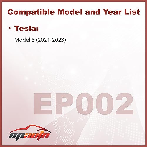 EPAuto Air Intake Filter + Grille Cover Replacement for Tesla Model 3 | Air Intake Filter + Grille Cover Replacement for Tesla Model (2021-2025) / External Air Inlet Vent Compatiable, 12.5''L