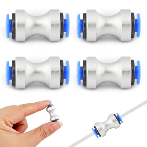 4pcs PTFE Tube Connector for Bam-bu Lab, Plastic Metal Mixed Feed Connectors, PTFE Feed Tube Connector for A1/A1MINI/P1P/P1S/P2S/X1/X1C/X1E/H2D/H2S, 3D Printer Parts 3D Accessories