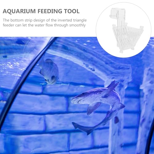 Mipcase Aquarium Fish Feeding Cup Acrylic Fish Food Holder with Chilled Red Worm Hook