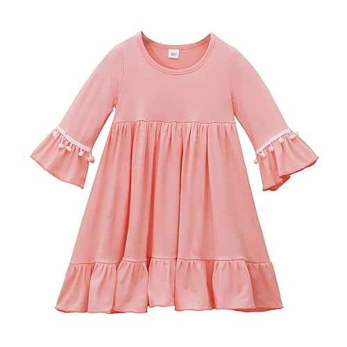 Prayer Set for Muslim Kid Girls Two Pieces Set Skirt Scarf, with a Prayer Rug and Rosary, Suitable East Dubai Clothes - color: Pink, size: 4-5T