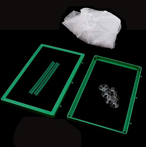 XMHF Nylon Mesh Fish Fry Hatchery Breeder Box Separation Net White Green