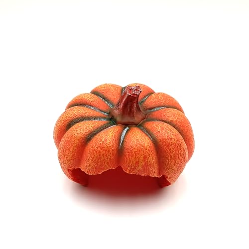 Shelltech Reptile Hideout Resin Aquarium Decoration Pumpkin House for Small Fish,Shrimps,Frogs,Gecko, Spider (Mini Pumpkin)