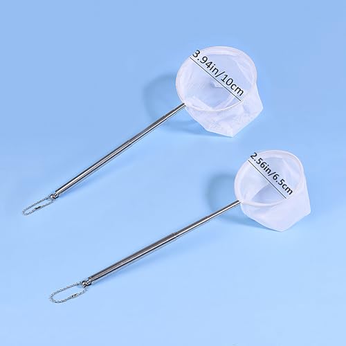 1pc AquariumFish Fishing Net Stainless Steel Retractable Small Shrimp Fishing Nets Fish Shrimp Tank Aquarium Accessories - size: Small