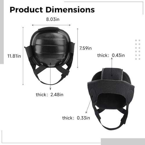 2 Pcs MMA Training Headgear, Adjustable Wrestling Head Guard with Eva Foam Padding, Protective Gear for Combat Sports, Breathable Mesh & Elastic Straps