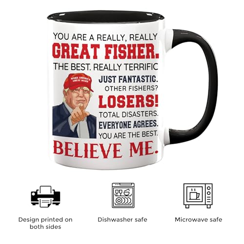 Fisher 11 Oz Mug - Funny Fishing Gifts for Men - Christmas, Birthday, Father's Day Gift for Fisherman - Unique Gifts for Dad, Husband, Grandpa, Son, Friends