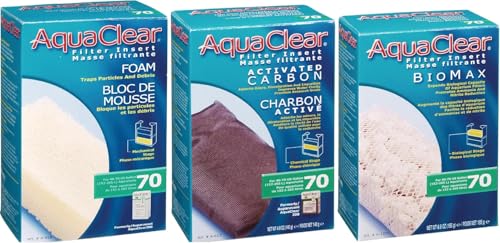AquaClear Fluval 70 Maintenance Kit Hang on Back Aquarium Filter Aqua Clear AC70 Carbon Foam Biomax
