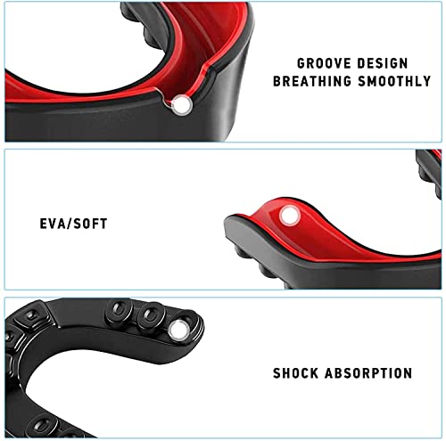 3 Pack Kids Youth Mouth Guard Football Sports Braces Mouthguards for Mouthpiece Boys Teeth for MMA Boxing Rugby Kickboxing Taekwondo Softball Lacrosse to Braces EVA (Black,White) - color: Black,white