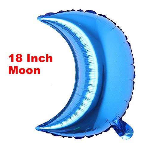 18 inch moon Eid Al-Fitr holiday aluminum foil helium balloons birthday holiday party supplies wedding layout decoration (18 inch Moon Blue) - color: 18 Inch Moon Blue