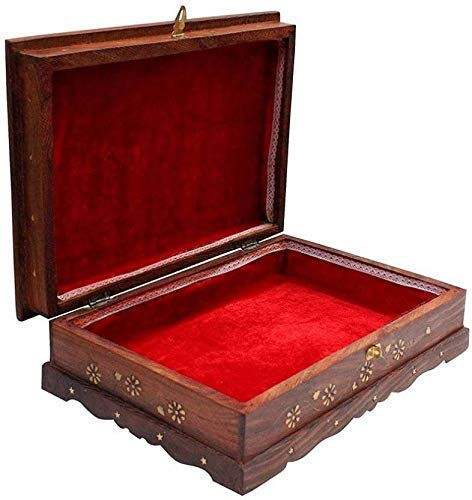 Wooden Decor Holy Book Stand Box for Reading Quran, Geeta, Guru Granth Sahib, Bibil (Brown)