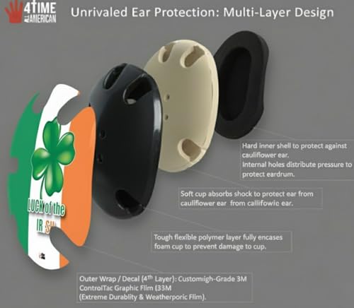 Wrestling Headgear with Ear Protection & Chin Cup Adjustable Lightweight Head Guard for Competition & Practice – Durable Protective Wrestling Ear Guard for Youth & Adult Athletes - color: Irish Pride