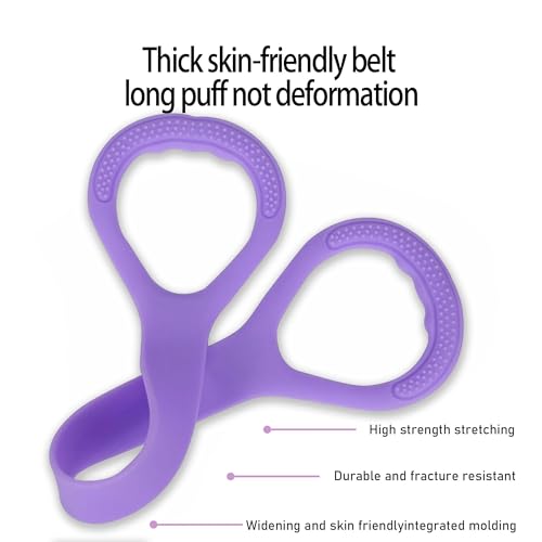 Figure 8 Fitness Resistance Bands, Elastic Bands with Handles for Working Out,Arm|Back|Shoulder Training Elastic Ropes,Exercise Equipment for Physical Therapy Stretching Yoga Pilates - color: Purple