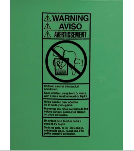 5 Gallon Food Grade BPA Free Container Dark Green Bucket with Screw On Black Lid