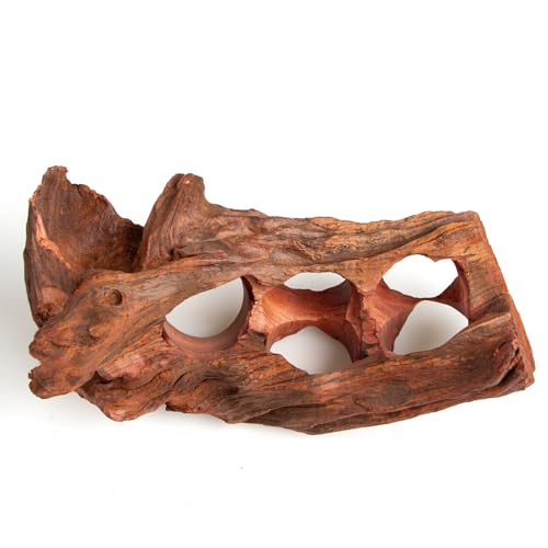 emours Porous Natural Driftwood for Aquarium, Aquascaping Driftwood with Holes, Hand-Selected Tunnels & Hideouts, Aquascaping Hardscape, Terrarium Reptile Décor, No Paint or Resin (12-16" (30-40 cm)) - size: 12-16" (30-40 cm)