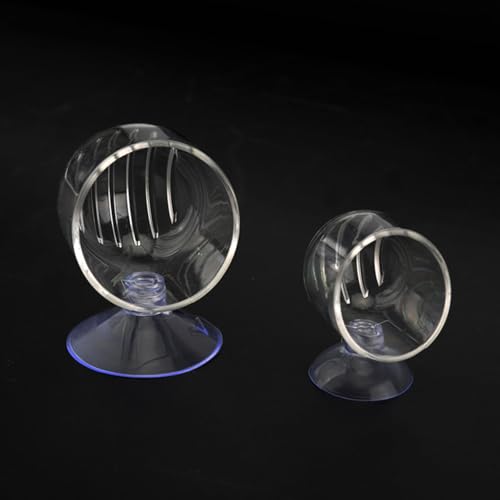 Pack of 10 Aquariums Plant Holder Suction Cup Designs Acrylic Feeding Bowl for Shrimp and Small Fish Feeding