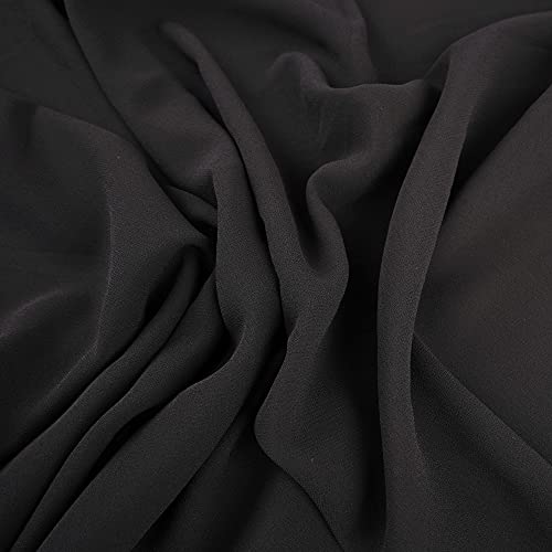 YOUR SMILE for Women Lightweight Breathable Solid Color Soft Chiffon Long Fashion Scarves Sun-proof Shawls Wrap - color: Black