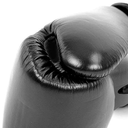 Fairtex BGV1BR Breathable Boxing Gloves, Lightweight Shock Absorbent Gear - color: Black, size: 16 oz
