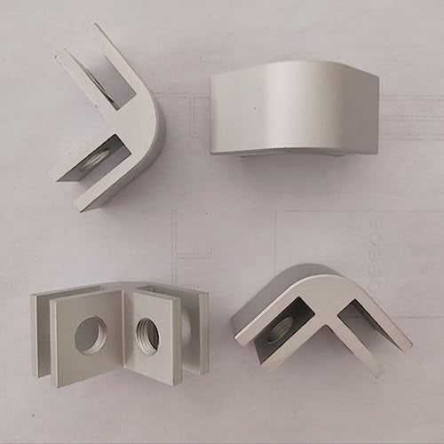 8 Pcs Plexiglass Connectors - Stainless Steel Glass Clip, Silver Glass Guard Connector for Balustrade