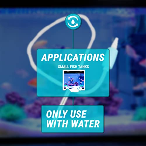 TERA PUMP TRFTCLN-S Nano Aquarium Cleaner for Small Aquariums | Under 10 Gallons - size: Small