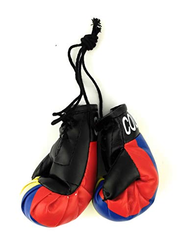 Hanging Car Mirror Mini Boxing Gloves (Colombia) - color: Colombia