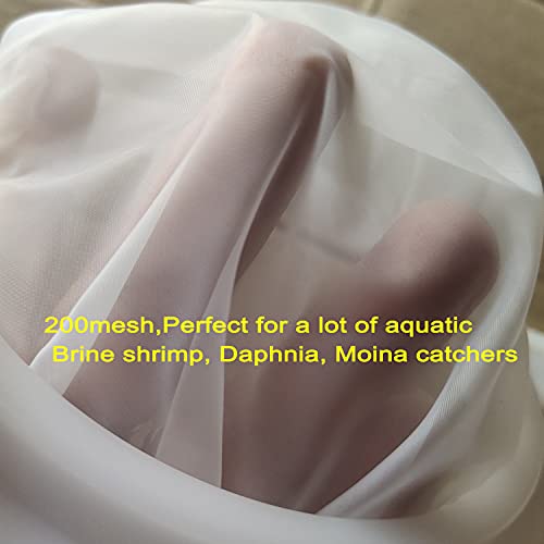 200 Mesh Baby Brine Shrimp Net - Collect Artemia Copepod Sieve for Hatchery