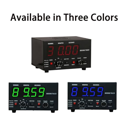 Boxing Interval Timer,Professional Gym Timer with LED Display,Selectable Training Time and Cycle Repetitions,Adjustable Sound Gym Interval Timer Green - color: Green