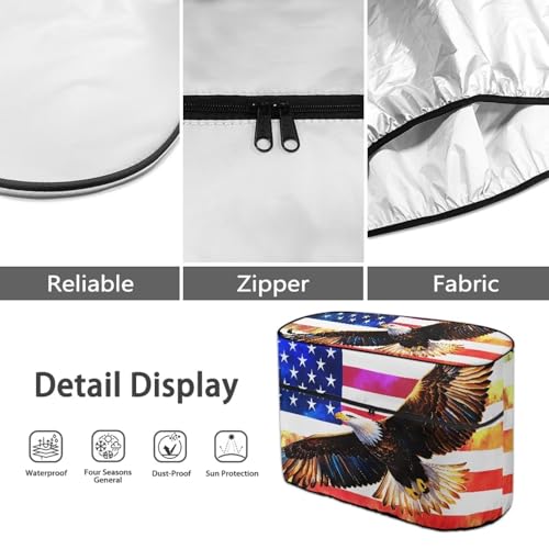 Eagle American Flag Double 20lb RV Propane Tank Cover for Travel Trailer Polyester Waterproof Cover Sun Protection Easy to Stall Easy to Stall - color: Eagle American Flag, size: S(20LB)