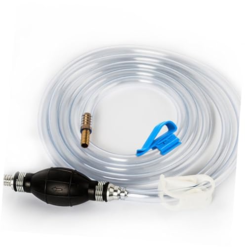Totority Manual Suction Hose Water Pump for Car and Aquarium, Practical Siphon Transfer Tube with Oil Guide, Useful Home and Automotive Water Suction Tool