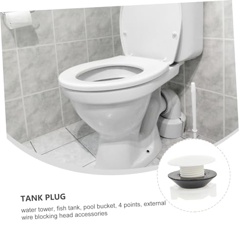 KALLORY Toilet Tank Plug 1/2 Inch Plastic Water Tower Plug Replacement with Airtight Seal for Toilet Tanks Fish Tanks Buckets 2 Pack Bathroom Accessories