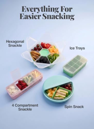 melii Snackle Box | 6-Compartment Divided Snack Container, BPA-Free Food Storage with Removable Dividers for School, Travel & On-the-Go Snacking Purple Cat - color: Cat