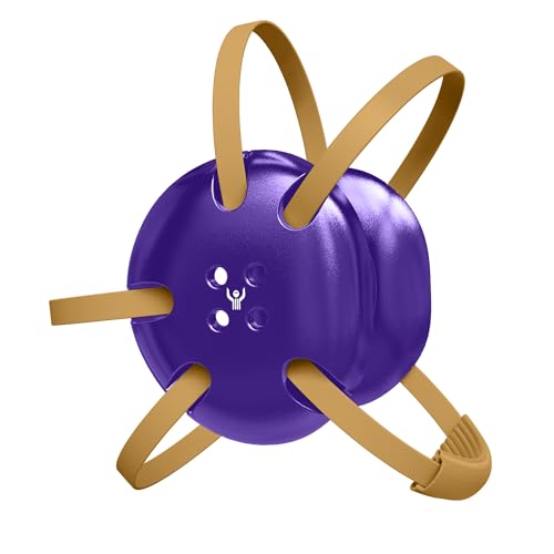 Great Call Athletics | Wrestling Classic Headgear Earguard Adult Grappling Head Gear Adjustable Ear Guards Vegas Gold Straps - style: Purple w/ Vegas Gold Straps