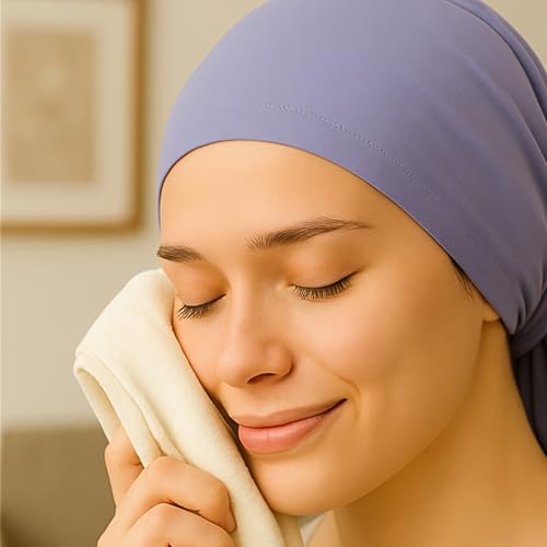 The Grip Cap Non-Slip Hijab Undercap for Women – Breathable Under Hijab Cap – Athletic & Daily Wear–Black & Lilac - color: Lilac