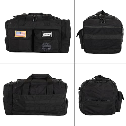 Heavy Duty 1000D Nylon Duffel Gym Bag (Mid BUD - Black) - color: Black, style: Duffel Bag (Mid Bud)