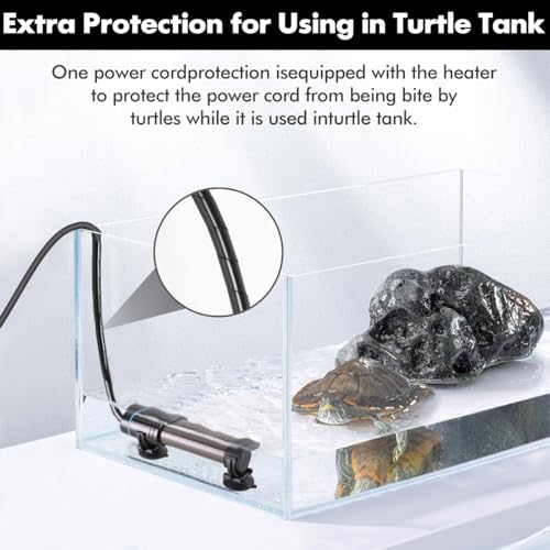 Orlushy Submersible Aquarium Heater, Fish Tank Heater with Free Thermometer for Freshwater and Saltwater Tank - size: R200