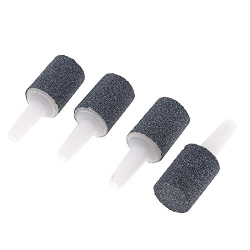 4 Pcs Gray 11mm x 16mm Cylinder Mini Bubble Air Stone for Fish Aquarium