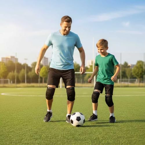 Knee Pads for Adult/Youth,Thicken Anti-Collision Sports Protection Knee Pad | Non-Slip Sports Protection Knee Pad,Elastic & Breathable Knee Brace Ideal for Dancing Football Running Basketball Cycling - size: Youth X-Large(18 Years Above)