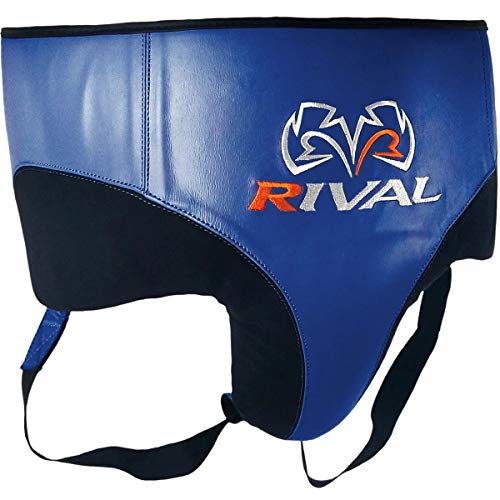 RIVAL Boxing RNFL10 Pro 360 파울 방지 사타구니 프로텍터, 15mm 이중 밀도 폼 패딩, 가볍고 편안한 보호 컵 - color: 블루/블랙., size: 소형