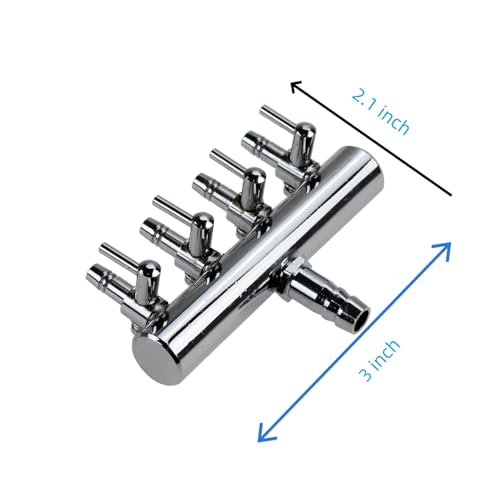 AQUANEAT Aquarium Control Valve, Fish Tank Air Valve, Air Flow Distributor Splitter for Commerical Pump Accessories(Small 4 Way) - size: Small